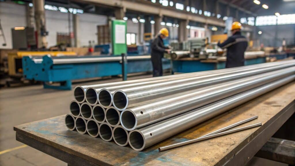 A close-up of a large, precision-machined forged aluminum gear for heavy machinery.